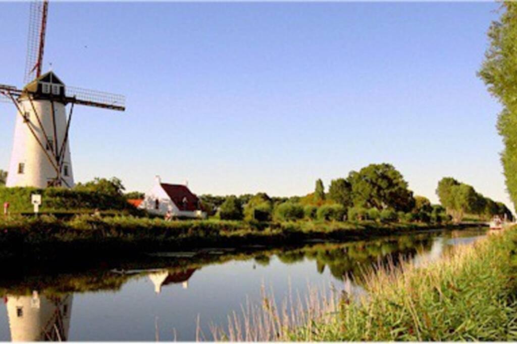 Duplex Appertement Met Zicht Damse Vaart @ Brugge Bruges Exterior foto